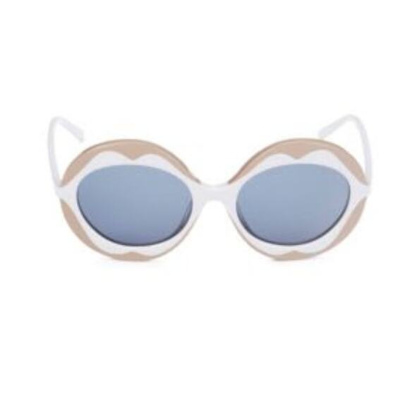 Marni Accessories - Marni Round flower Sunglasses ice beige